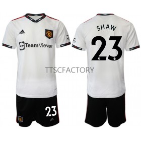 Fußballtrikots Manchester United Luke Shaw 23 Kinder 2022-2023 Kurzarm Auswärts-trikot kaufen